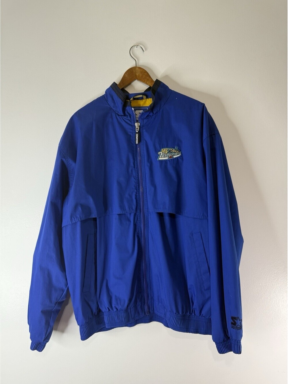 Vintage 125th Kentucky Derby Starter Jacket Men's XL Blue Full Zip 90s USA